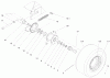 Compact Utility Loaders 22304 - Toro Dingo 222 Traction Unit (SN: 890001 - 899999) (1998) Pièces détachées FRONT WHEEL ASSEMBLY