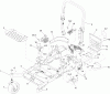 Zerto-Turn Mäher 74903CP - Toro Z Master G3 Riding Mower, 52" TURBO FORCE Side Discharge Deck (SN: 311000001 - 311999999) (2011) Pièces détachées FRAME AND CASTER ASSEMBLY