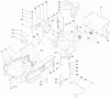 Compact Utility Loaders 22322 - Toro Dingo TX 427 Wide Track Compact Utility Loader (SN: 313000001 - 313999999) (2013) Pièces détachées MAIN FRAME AND FUEL TANK ASSEMBLY