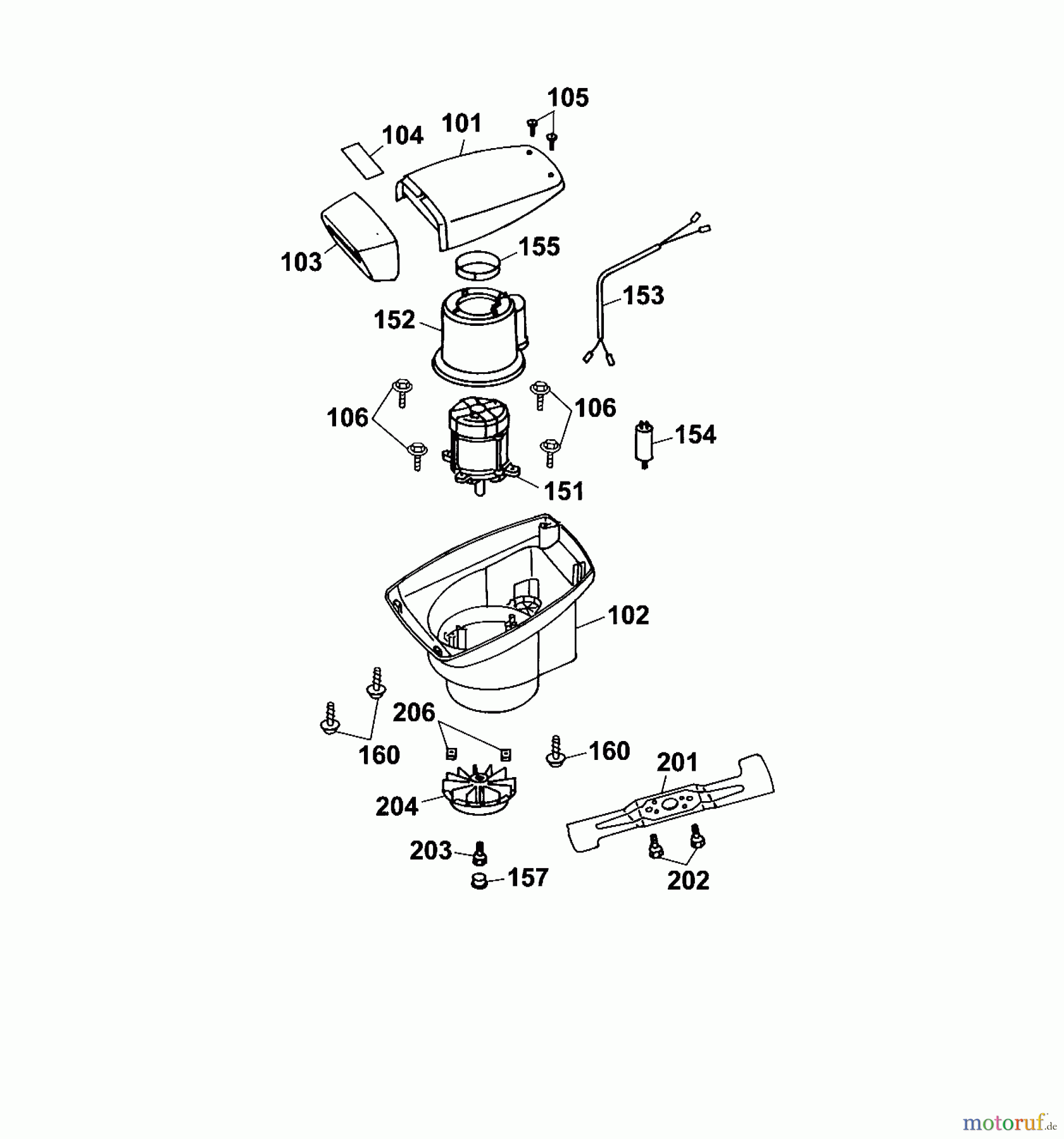  Wolf-Garten Tondeuse électrique WGI 40 E 4028007 Série A  (2002) Capot moteur, Lame, Moteur