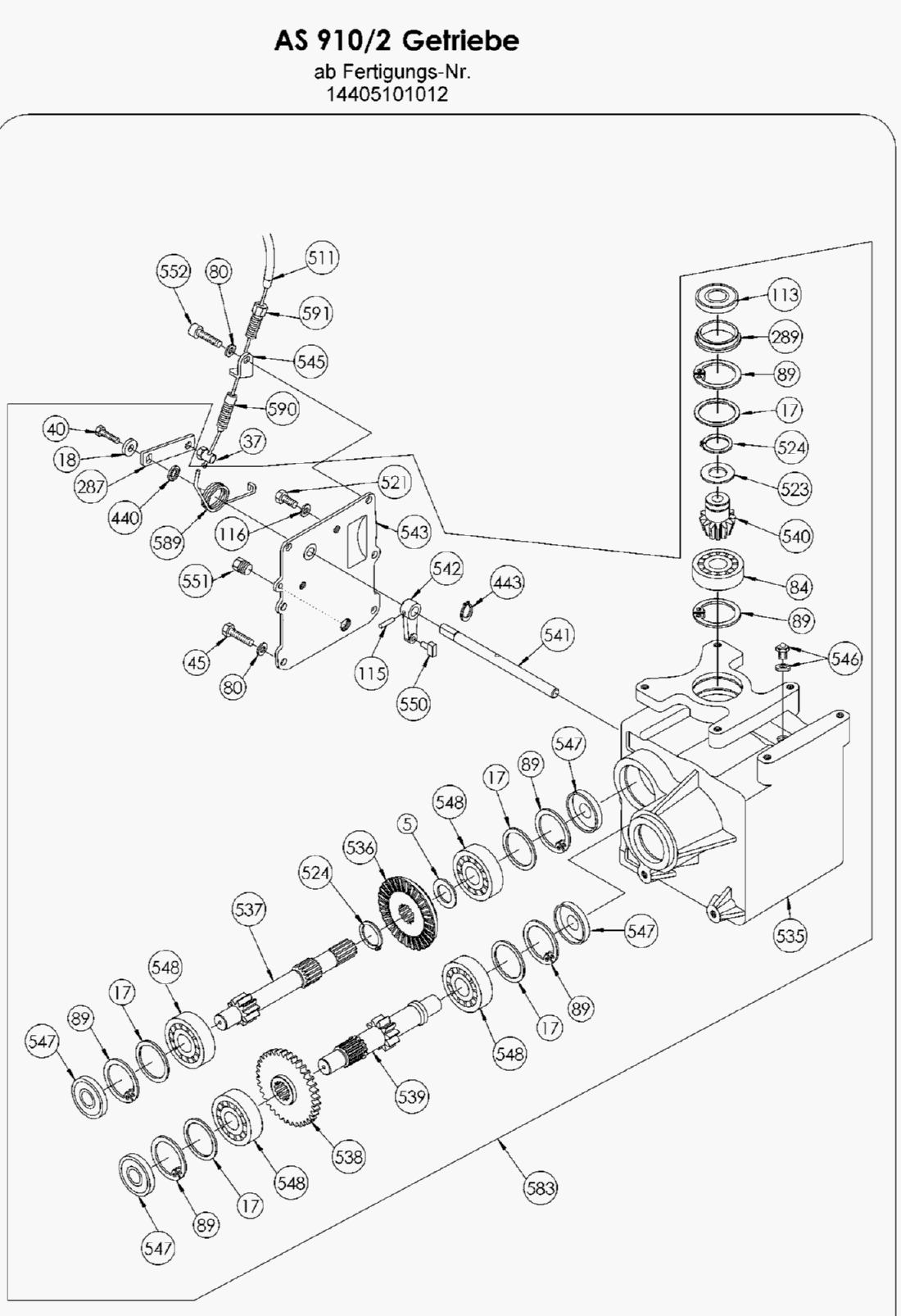 Listes de pièces de rechange